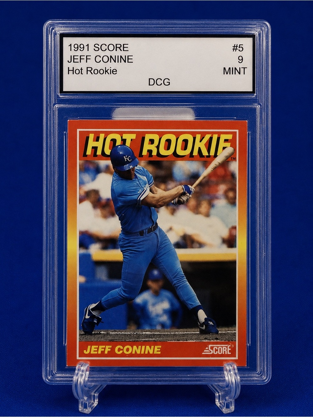 1991 Score Jeff Conine Hot Rookie Baseball Card - Blue